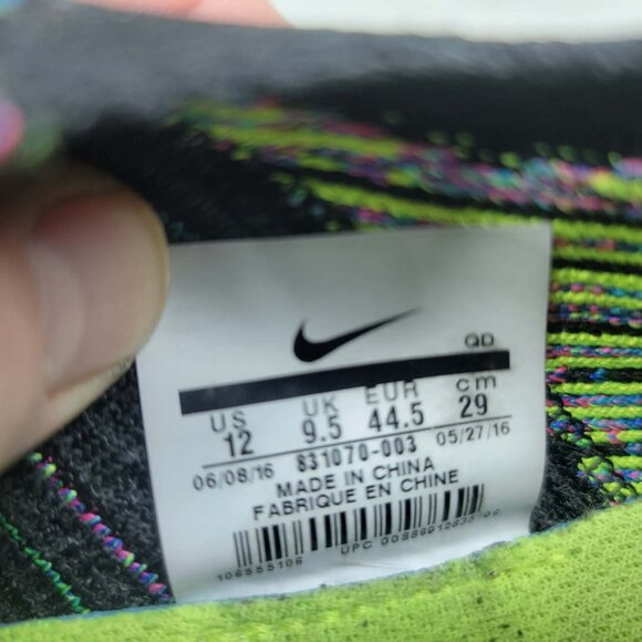 Nike Free Run Flyknit Running Shoe Blue Lagoon Men\'s 12 ~ Model #8310670-003 main image 4